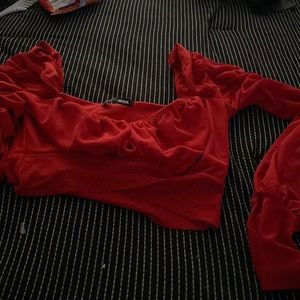 Long sleeve crop top